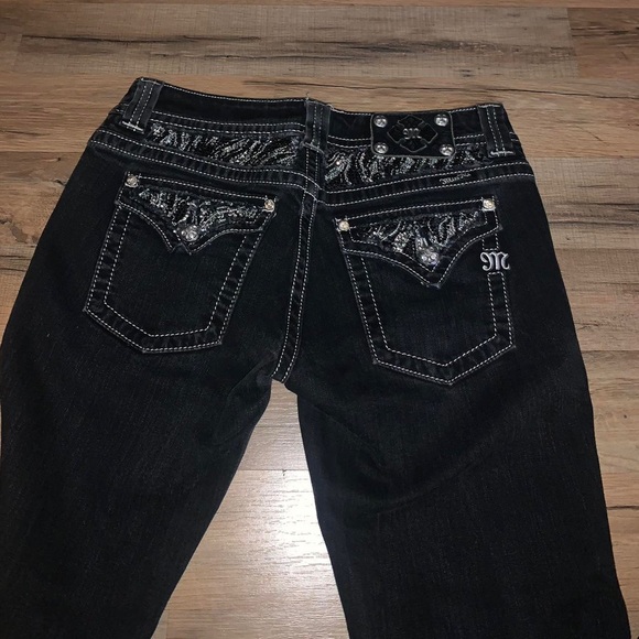 Women’s Black and Silver Miss Me Jeans - Picture 2 of 5